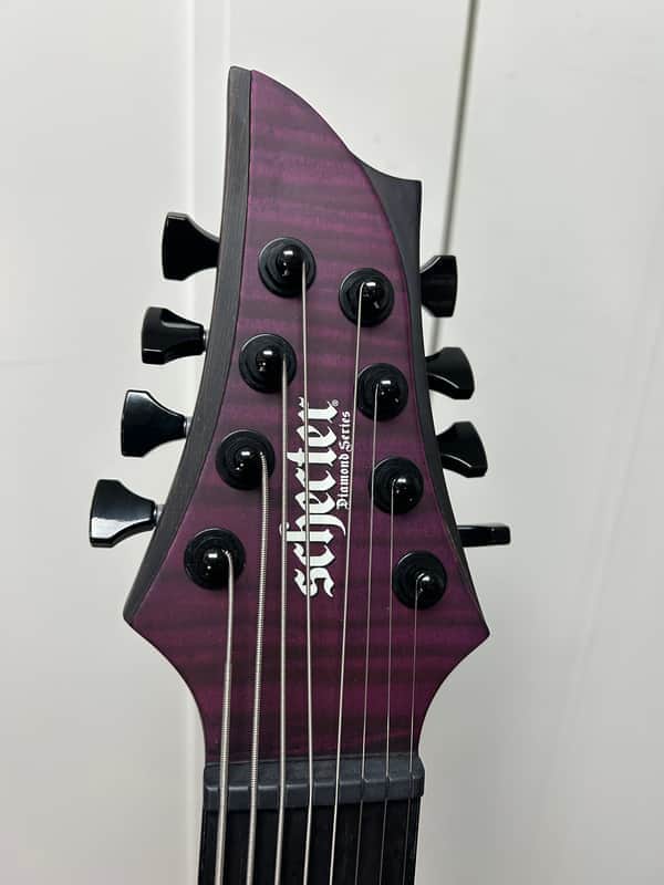 Schecter John Browne Signature Tao-8 Eight String Electric Guitar - Satin Trans Purple