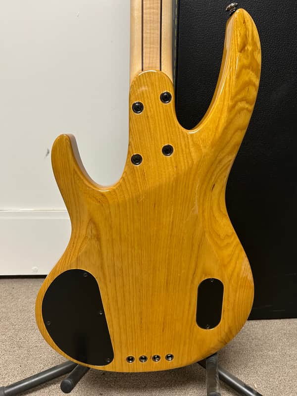 ESP LTD RB-1004 Burled Maple Bass Guitar - Honey Natural