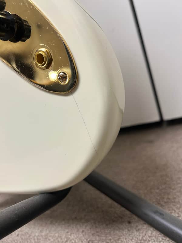 Squier 40th Anniversary Gold Edition Jazz Bass - Olympic White