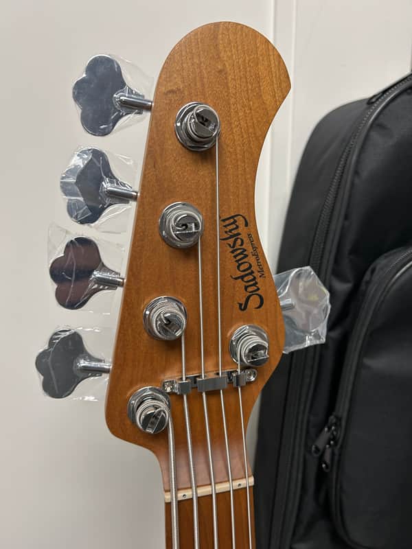 Sadowsky MetroExpress Vintage J/J Bass 5-String with Maple Fretboard - Tobacco Sunburst