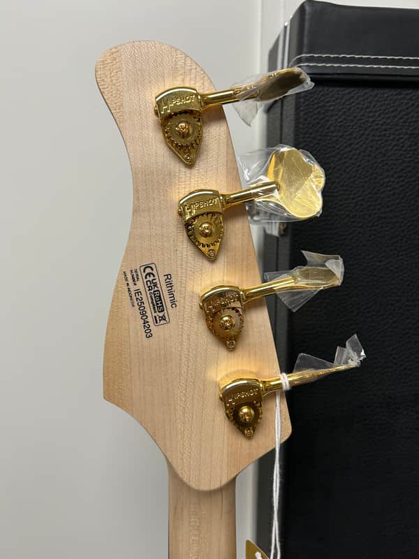 Cort Jeff Berlin Series Rithimic NAT Spalted Maple/Padouk Top 4-String Electric Bass - Natural w/Free Hard Case