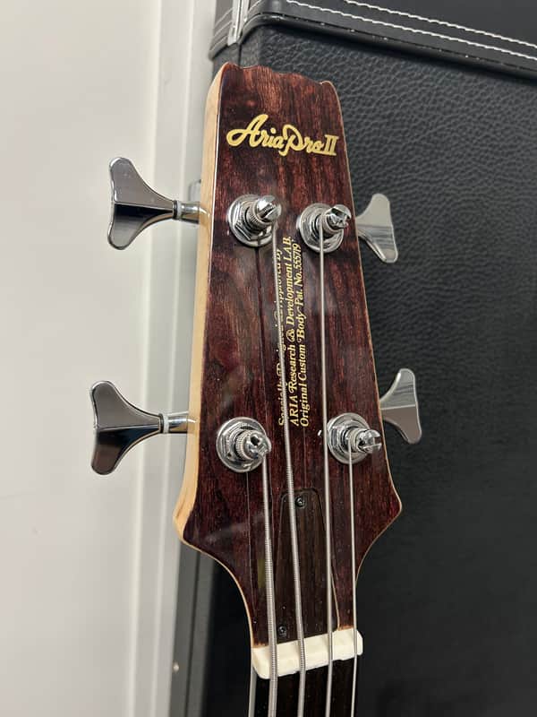 Aria Pro II SB-700 Four String Bass Guitar - Walnut w/Free Hard Case