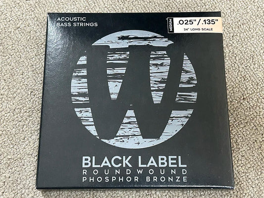 Warwick Black Label Phosphor Bronze Acoustic Bass 6 String Set 025"-135"