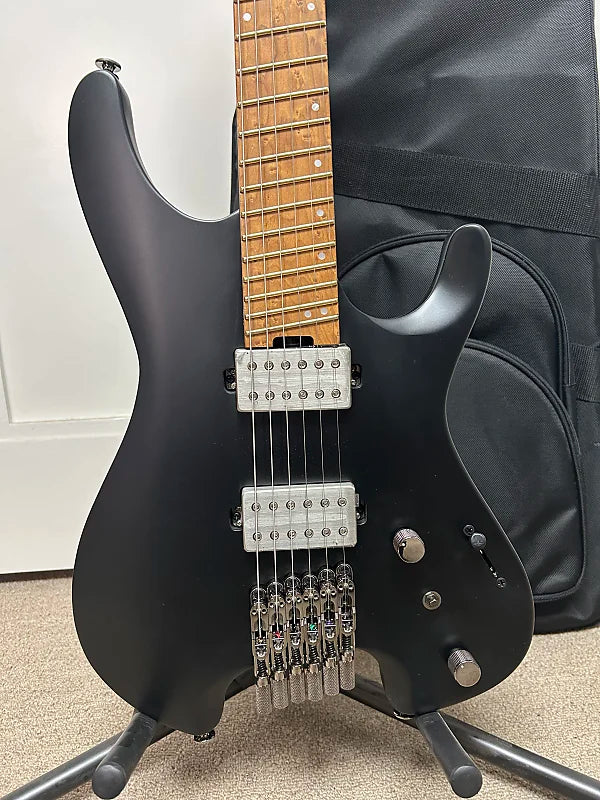 Ibanez QX52-BKF Quest Standard 6 String Headless Guitar - Black Flat