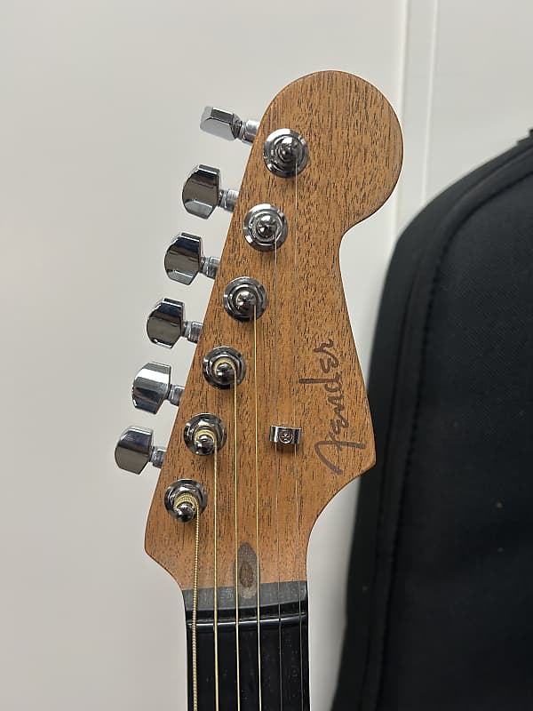 Fender American Acoustasonic Jazzmaster Acoustic Electric Guitar All-Mahogany - Natural