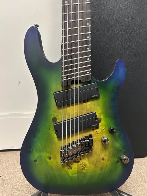 Cort KX508MS Multiscale II 8-String Electric Guitar - Marina Blue Burst w/Hard Case