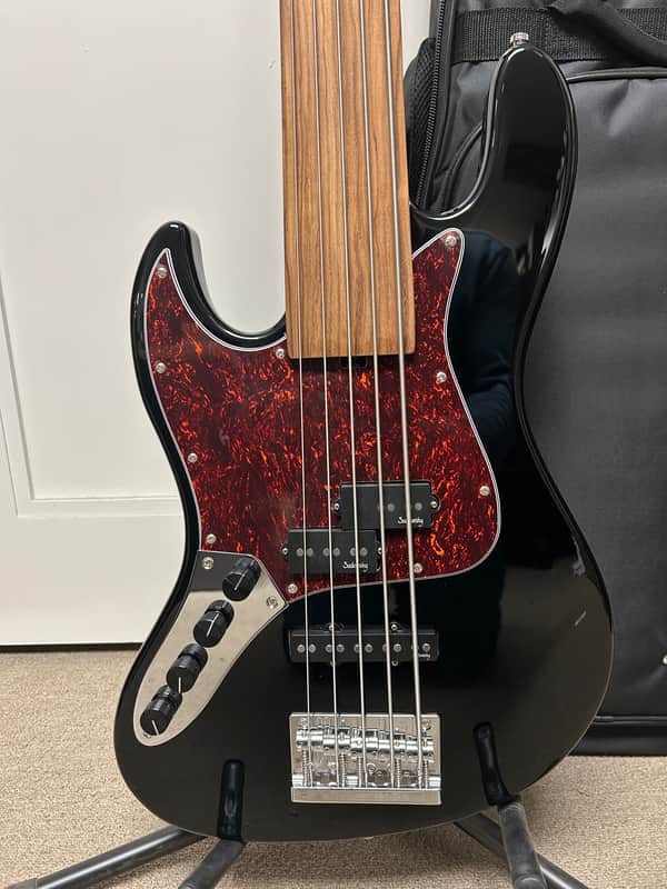 Sadowsky MetroExpress Hybrid P/J 5 String Fretless Bass Left Handed - Black