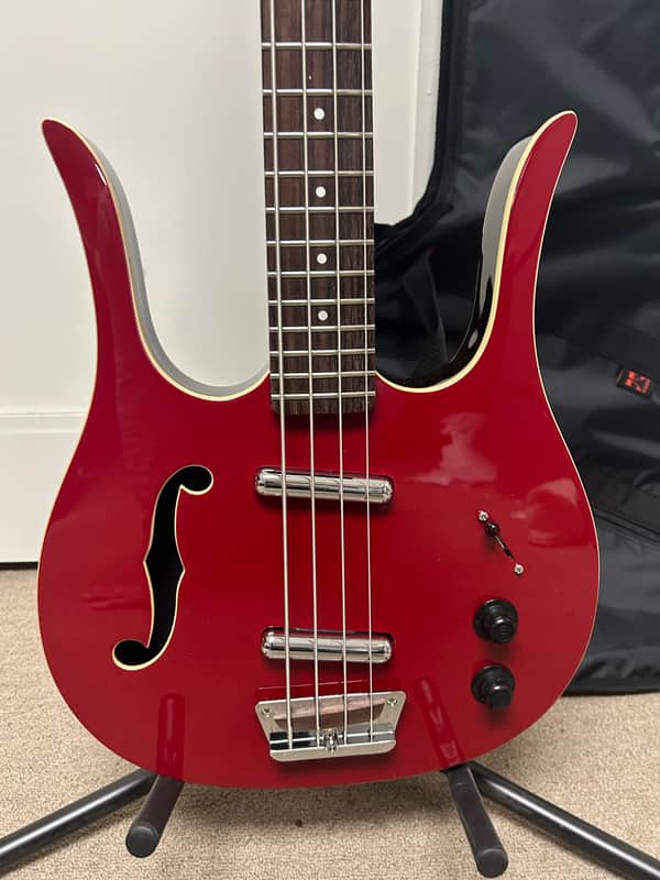 Danelectro Red Hot Longhorn Bass - Red - Brand New w/Free Gigbag