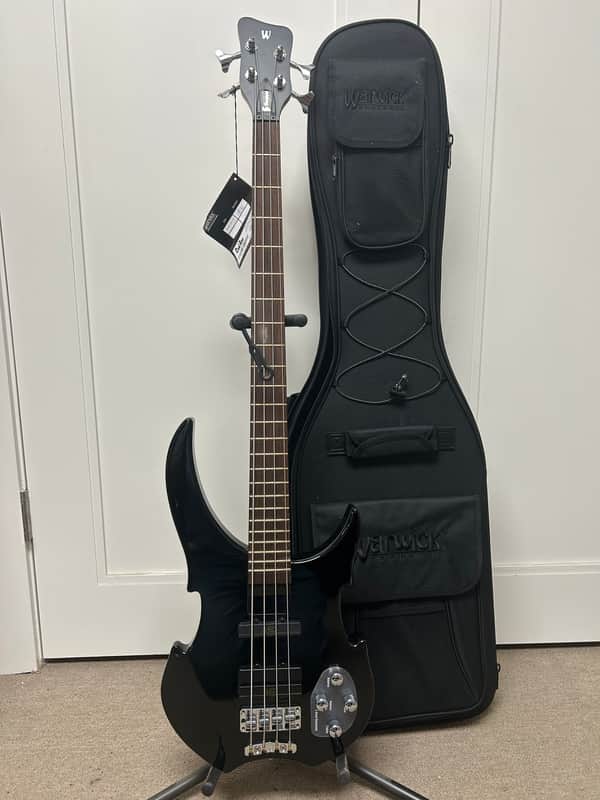 Warwick Rockbass Vampyre 4 String Bass Guitar - Solid Black High Polish