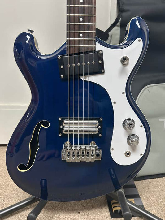 Danelectro 66BT Baritone Electric Guitar - Transparent Blue - Brand New w/Free Gigbag