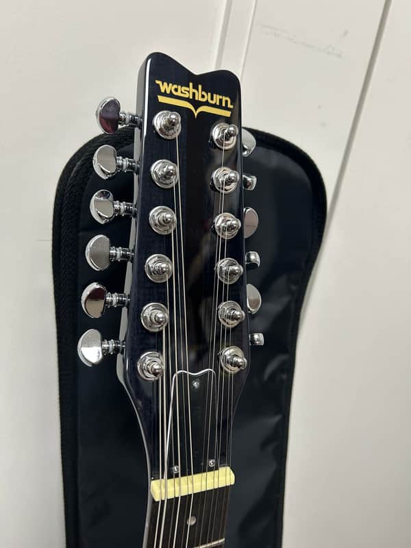 Washburn H12TB Wing Series Hawk 12-String Electric Guitar - Trans Black w/Free Gigbag