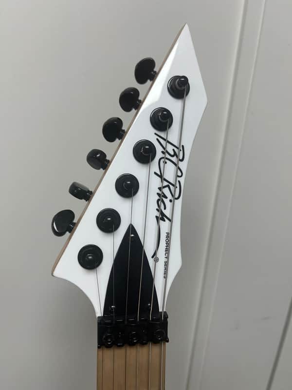 BC Rich Gunslinger II Prophecy Left Handed Electric Guitar - White Pearl