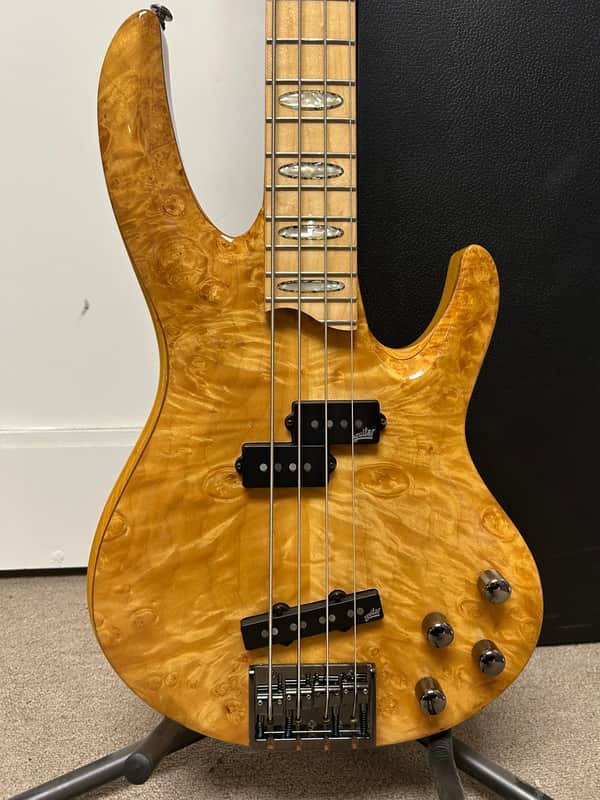 ESP LTD RB-1004 Burled Maple Bass Guitar - Honey Natural