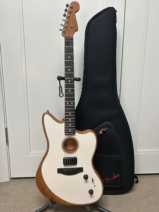 Fender American Acoustasonic Jazzmaster Acoustic Electric Guitar - Arctic White