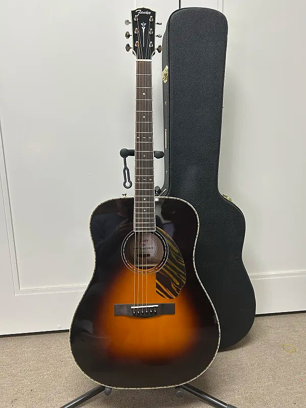 Fender Paramount PD-220E Acoustic Guitar w/Electronics - 3-Tone Vintage Sunburst