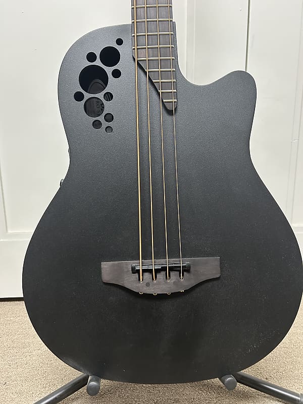 Ovation B778TXB-5-G Pro Series Elite TX Mid-Depth Acoustic 4-String Bass w/Electronics - Satin Black Textured