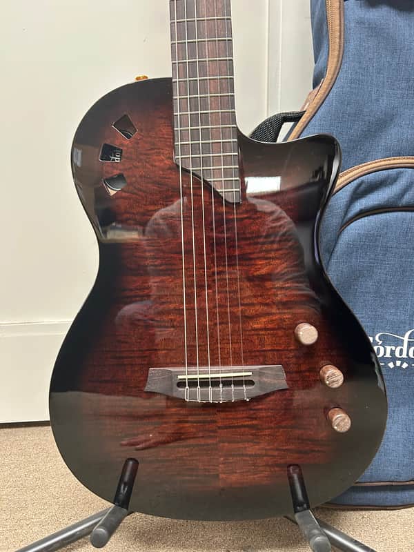 Cordoba Stage Thin Body Nylon String Classical Acoustic Guitar w/Electronics - Edge Burst