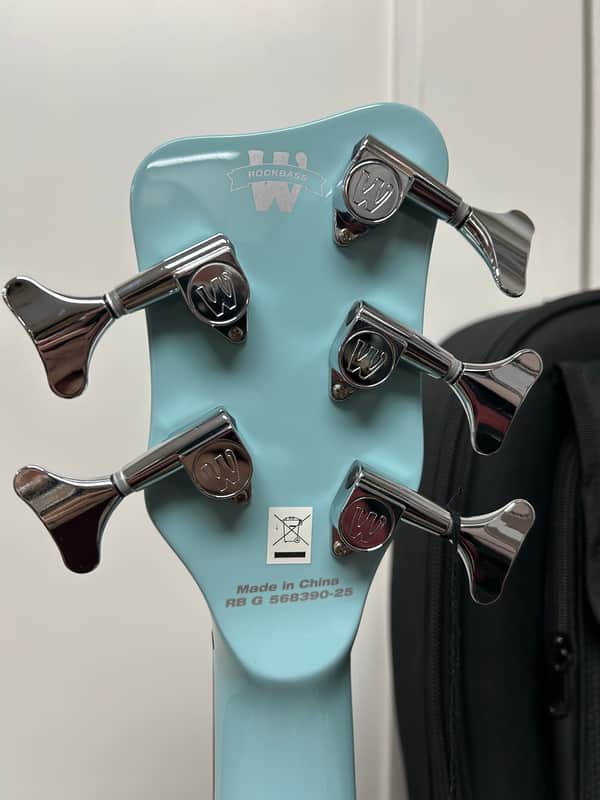 Warwick RockBass Star Bass 5-String Semi-Hollow Bass Guitar 2025 - Solid Daphne Blue High Polish
