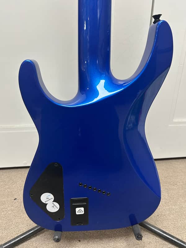 Jackson X Series SLAT7 MS Multiscale Soloist Archtop 7 String Electric Guitar Metallic Blue