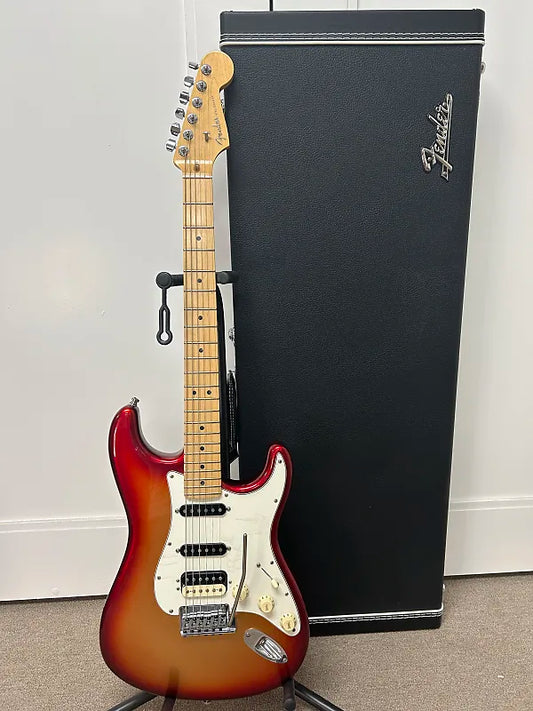 Fender American Deluxe Stratocaster HSS with Maple Fretboard 2012 - Sunset Metallic w/Modifications