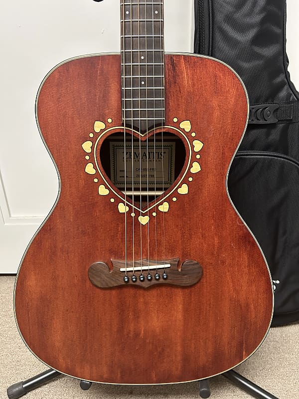 Zemaitis CAF-80H-FRD Acoustic Guitar w/Electronics - Red