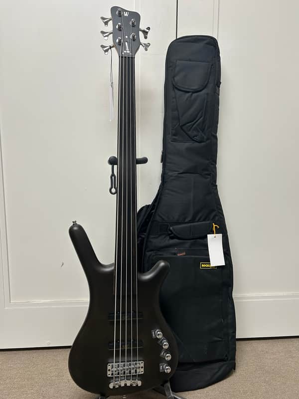 Warwick RockBass Corvette Basic 5-String Fretless Bass - Nirvana Black Transparent Satin