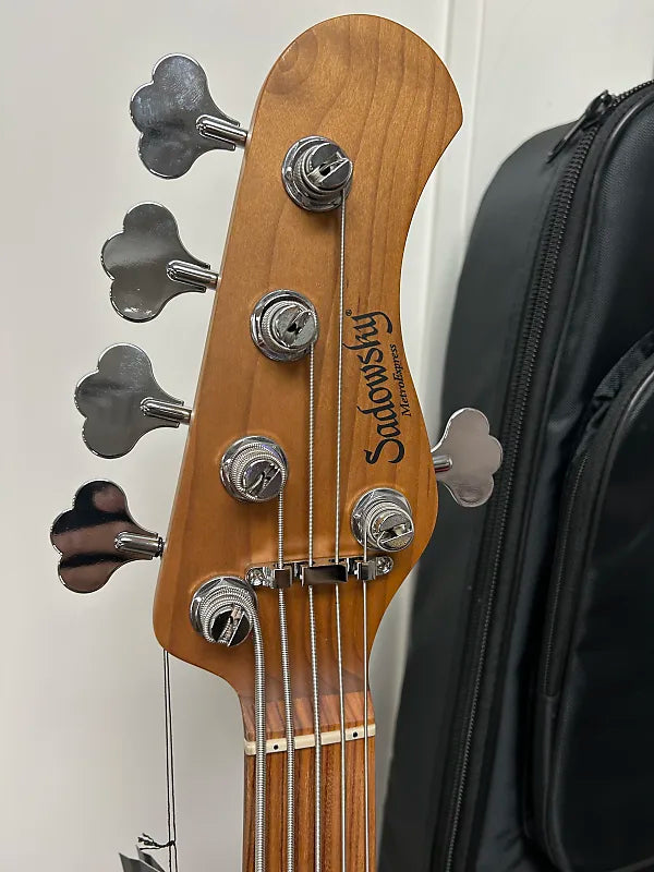 Sadowsky MetroExpress Hybrid P/J Bass 5-String FRETLESS with Pau Ferro Fretboard - Solid Black