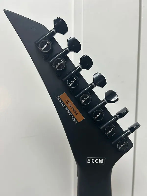 Jackson X Series King V KVX-MG7 Guitar - Satin Black w/Grey Bevels