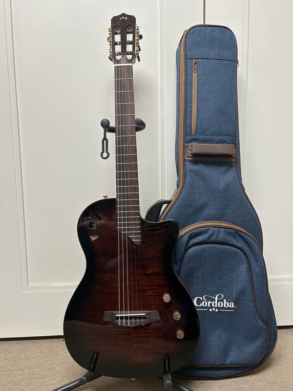 Cordoba Stage Thin Body Nylon String Classical Acoustic Guitar w/Electronics - Edge Burst