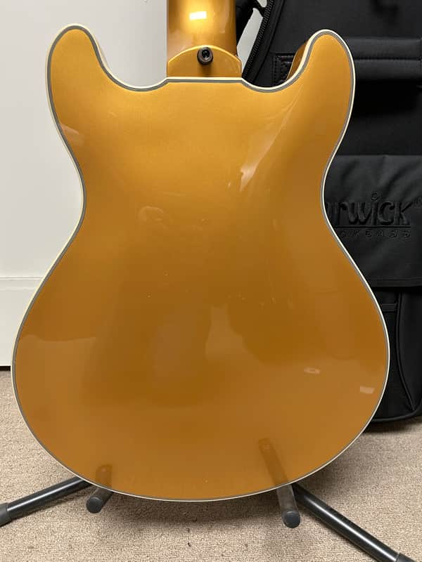 Warwick RockBass Star Bass 5-String Semi-Hollow Bass Guitar 2025 - Metallic Gold High Polish