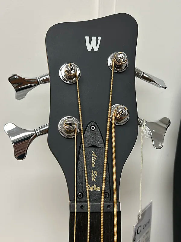 Warwick Alien Standard 4 String Left Handed Fretless w/Lines Acoustic Electric Bass - Natural