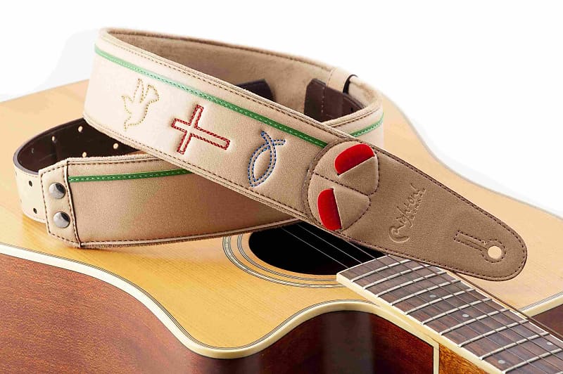 Right On Straps Steady Mojo Miracle Beige High Quality Vegan Guitar Strap