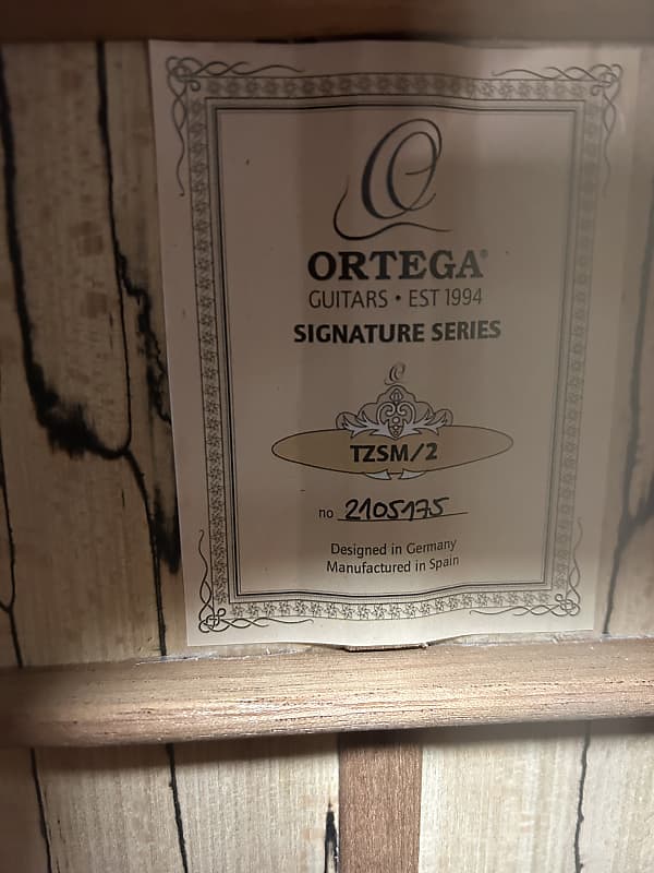 Ortega TZSM/2 Thomas Zwijen Signature Nylon String Classical Acoustic Guitar w/Electronics -Canadian Spruce & Spalted Maple