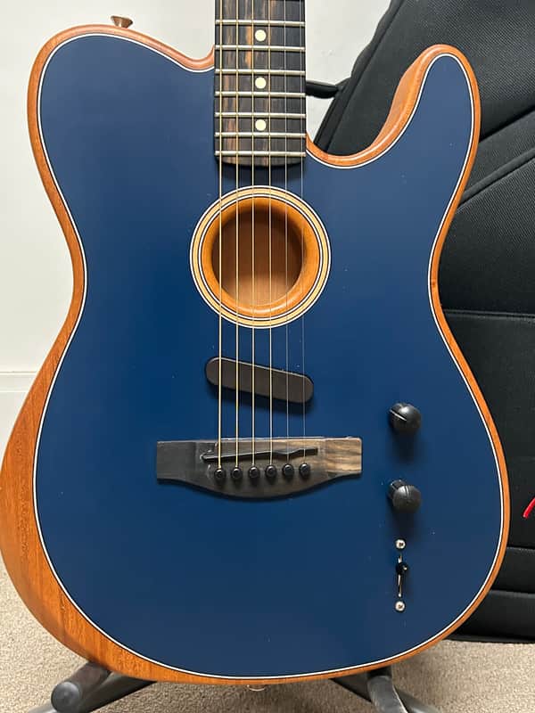 Fender American Acoustasonic Telecaster Acoustic Electric Guitar - Steel Blue