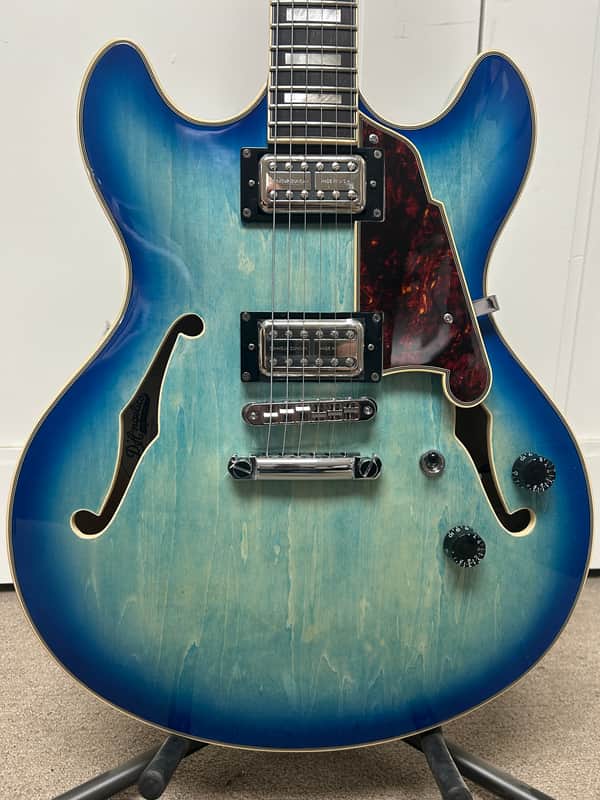D'Angelico Premier DC XT Semi Hollowbody Electric Guitar - Blue Burst