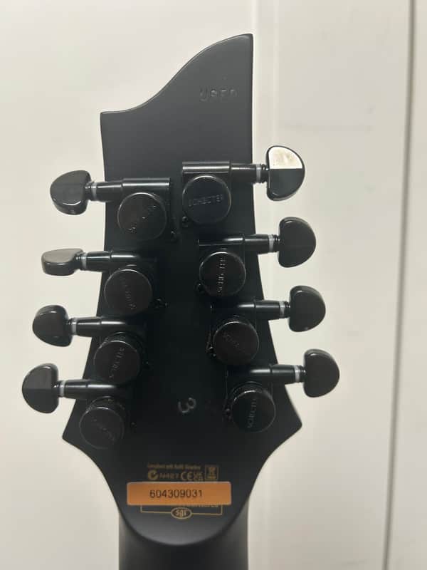 Schecter PT-8 MS Black Ops Left-Handed 8 String Multiscale Electric Guitar - Satin Black Open Pore