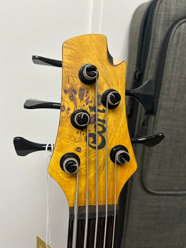 Cort Artisan Series A5 Plus SC 5 String Bass Guitar - Amber Open Pore - B Stock