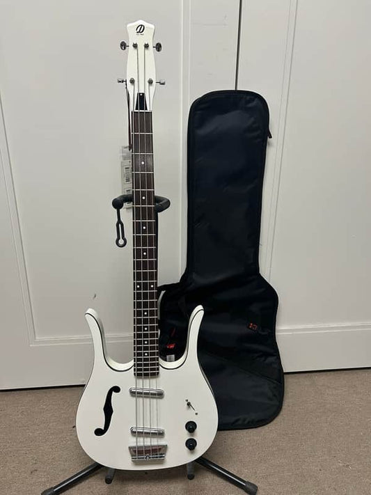 Danelectro Red Hot Longhorn Bass - White - Brand New w/Free Gigbag