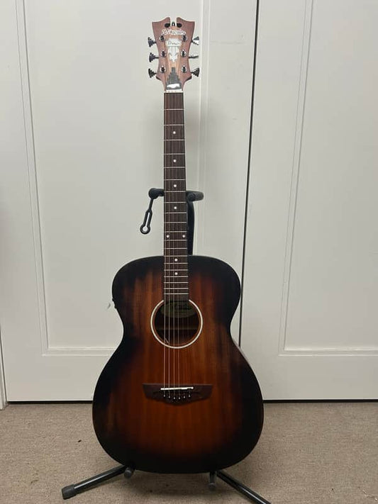 D'Angelico Premier Tammany LS Acoustic Guitar w/Electronics - Aged Mahogany w/gigbag