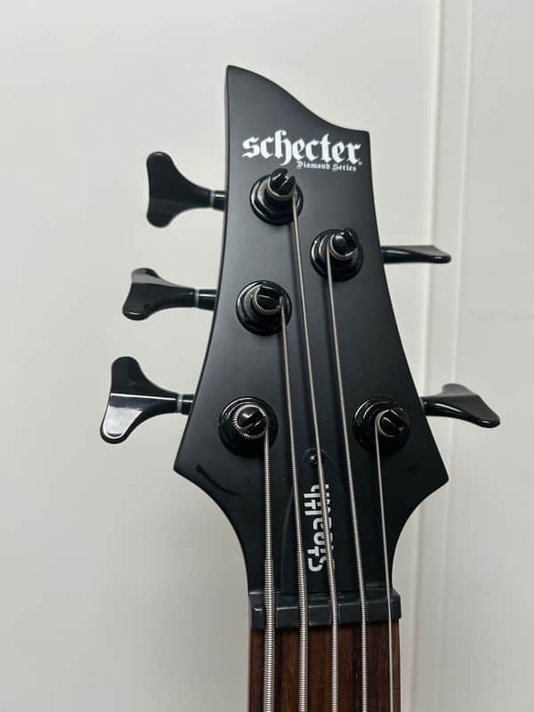 Schecter Stiletto Stealth-5 Active 5 String Bass - Satin Black