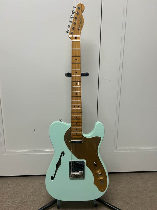 Squier Classic Vibe '60s Telecaster Thinline Semi Hollow Body Electric Guitar - Sonic Blue