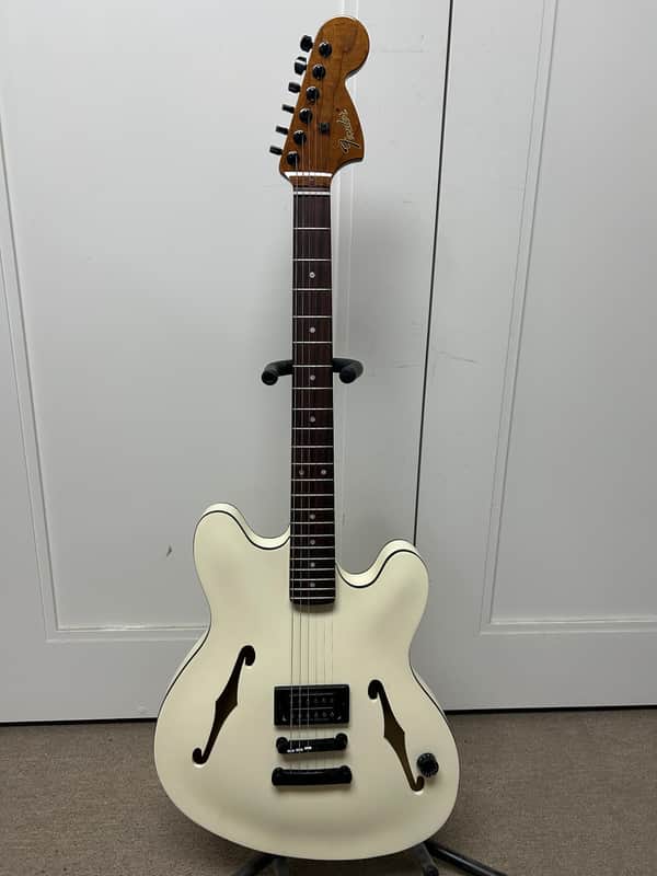 Fender Tom DeLonge Starcaster Semi Hollow Body Electric Guitar - Olympic White