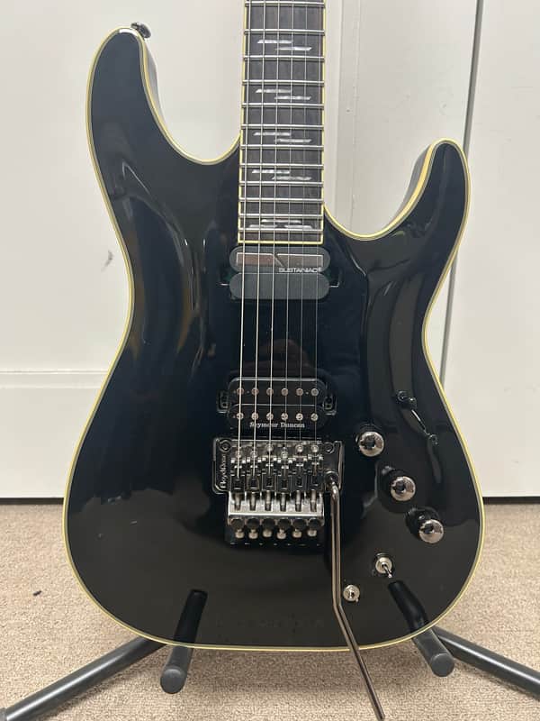 Schecter Blackjack C-1 FR S Sustainiac Electric Guitar - Gloss Black
