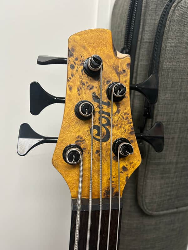 Cort Artisan Series A5 Plus SC 5 String Bass Guitar - Amber Open Pore - B Stock