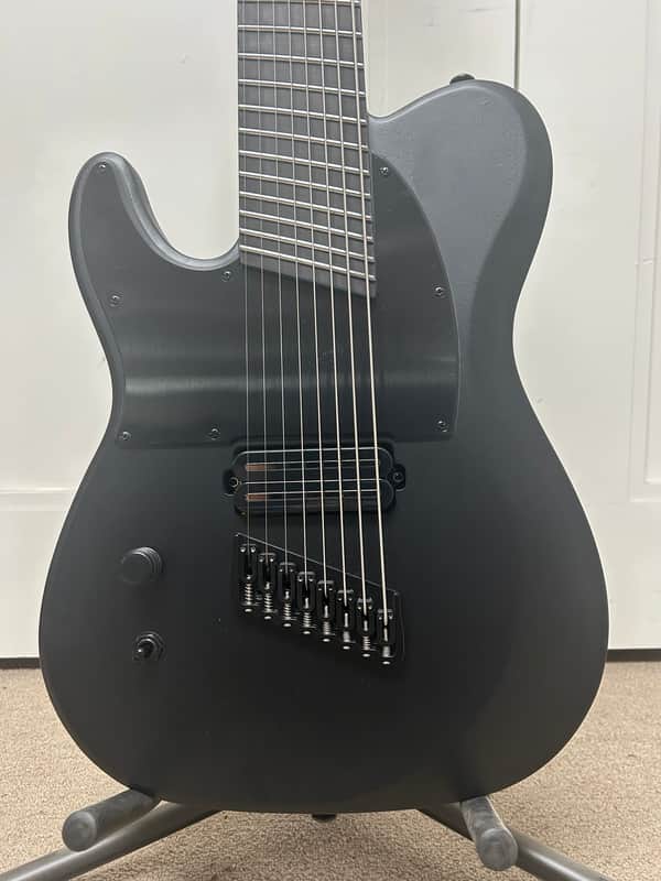 Schecter PT-8 MS Black Ops Left-Handed 8 String Multiscale Electric Guitar - Satin Black Open Pore