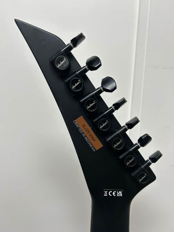 Jackson X Series KVXMG-7 King V Seven String Guitar Satin Black with Primer Gray Bevels
