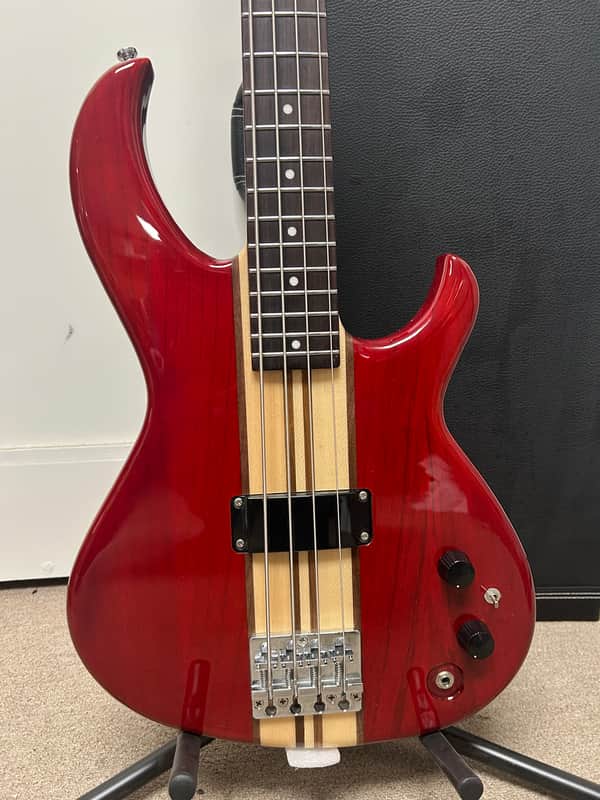 Aria Pro II SB-700 Four String Bass Guitar - Paduak Red w/Free Hard Case