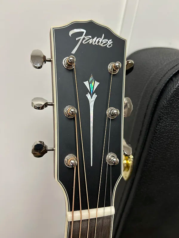 Fender Paramount PS-220E All Mahogany Parlor Acoustic Guitar w/Electronics - Aged Cognac Burst