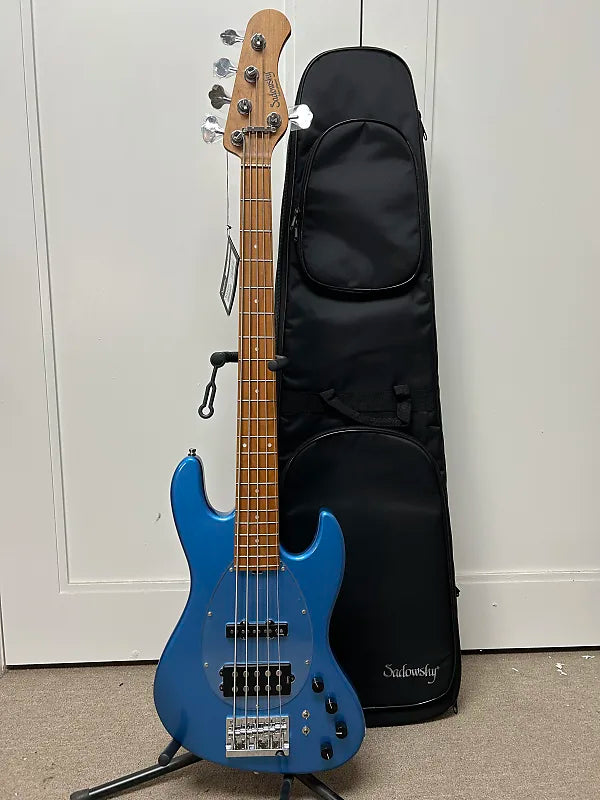 Sadowsky MetroExpress 21 Fret Vintage M/J Bass 5 String Maple Fretboard - Ocean Blue Metallic
