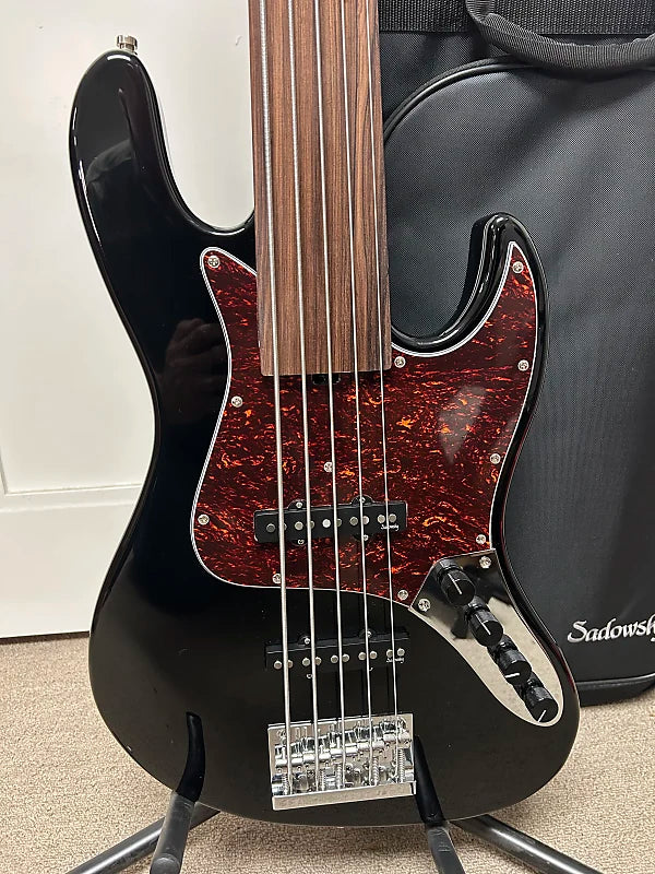 Sadowsky MetroExpress Vintage J/J 5 String Fretless Bass Guitar - Black